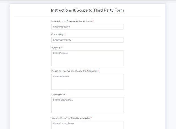 Instruction adn scope of third party form - Product Verification Module – Trading ERP - Enterprise Resource Planning System